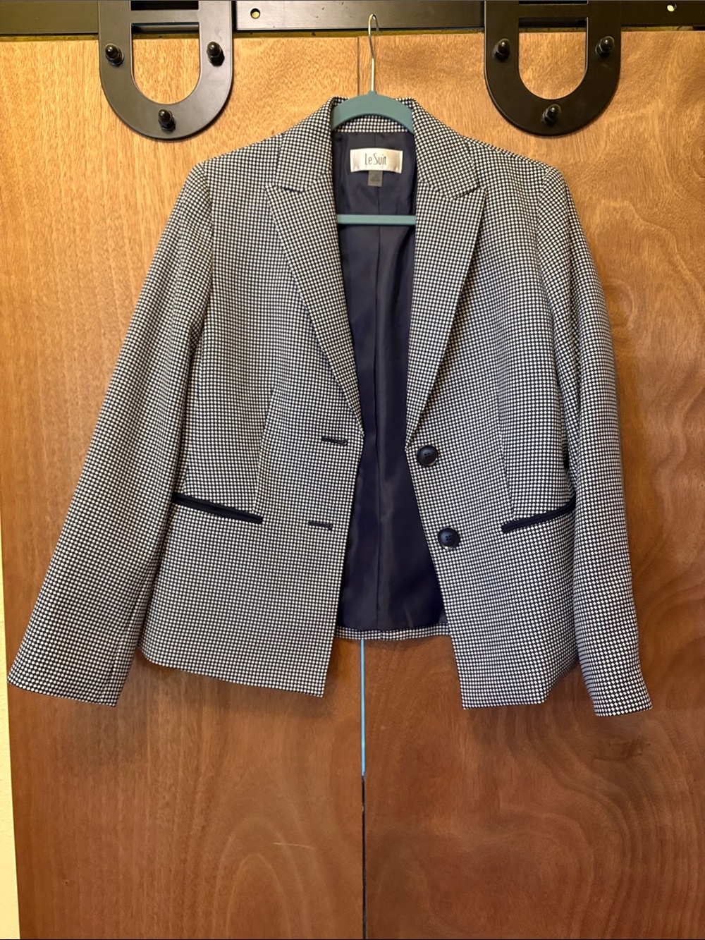 Le Suit Dark Navy Straight Leg Dress Pants and Matching Jacket - Picture 7 of 11
